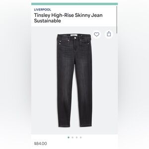 Liverpool Charcoal Skinny Jeans